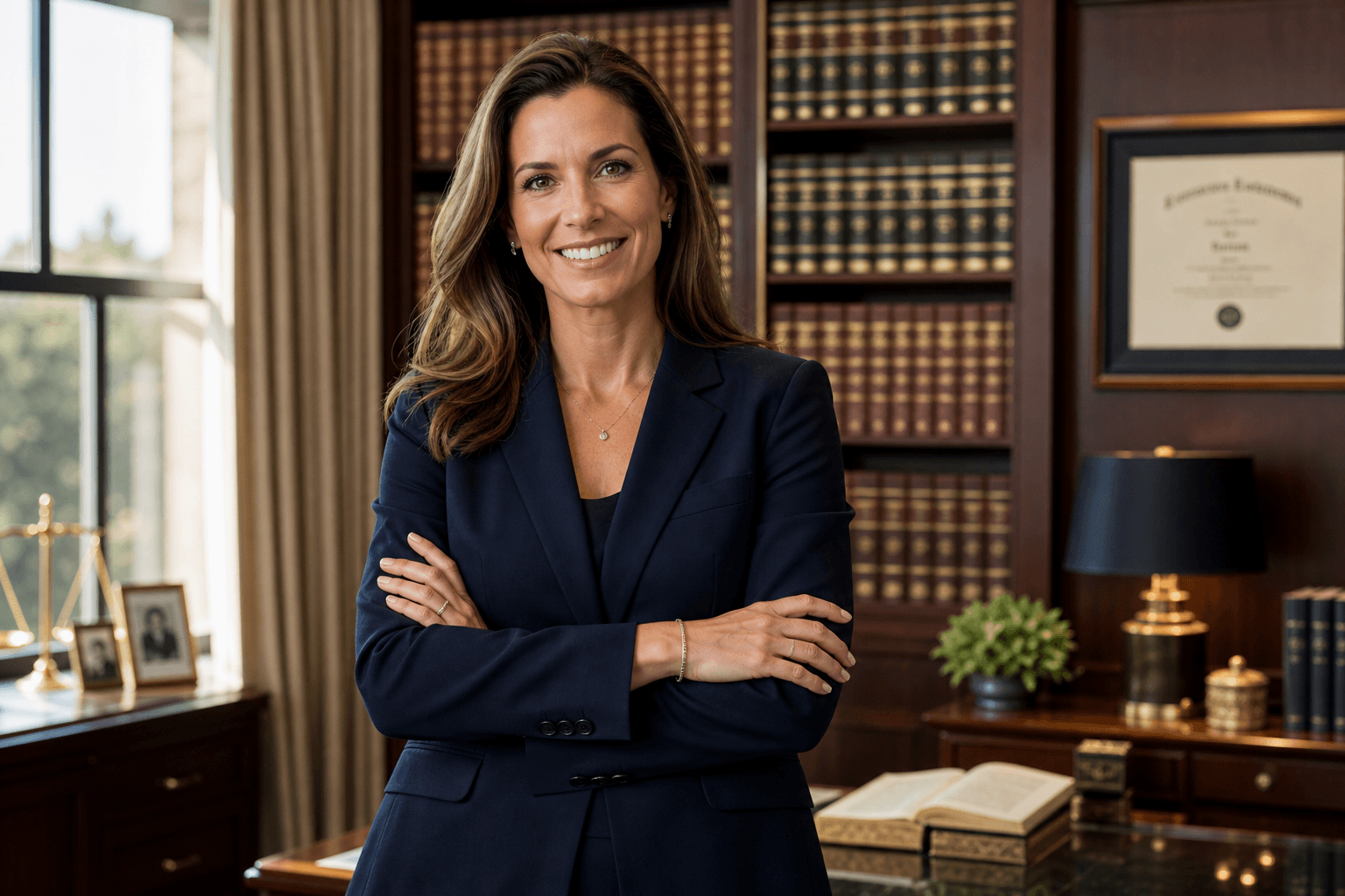 Attorney in an elegant law office